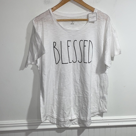 Rae Dunn shirt NEW Blessed 100% cotton xxl - Picture 2 of 5